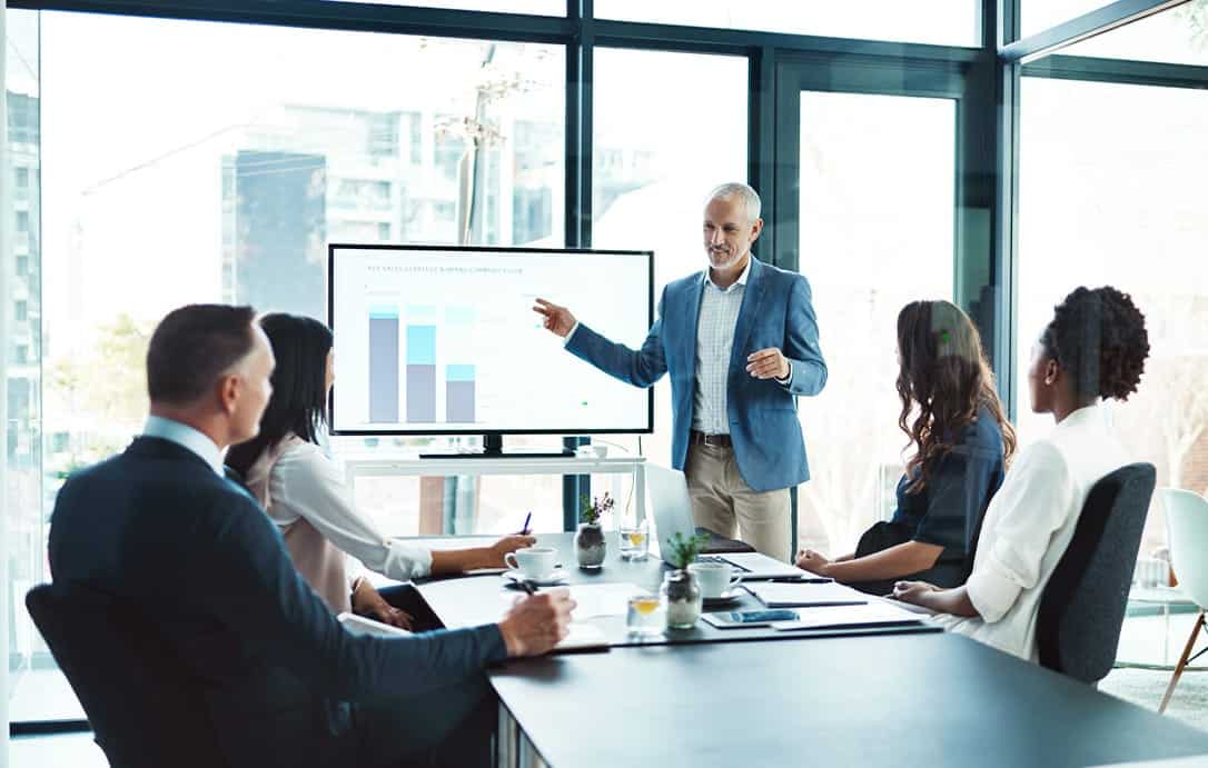 Cropped shot of a businessman giving a presentation in a boardroom