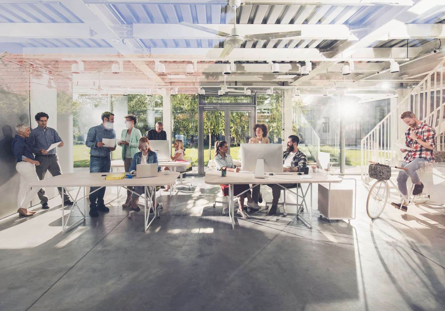 Modern open-plan office with Big Data Strategy Alignment driving collaboration and innovation.