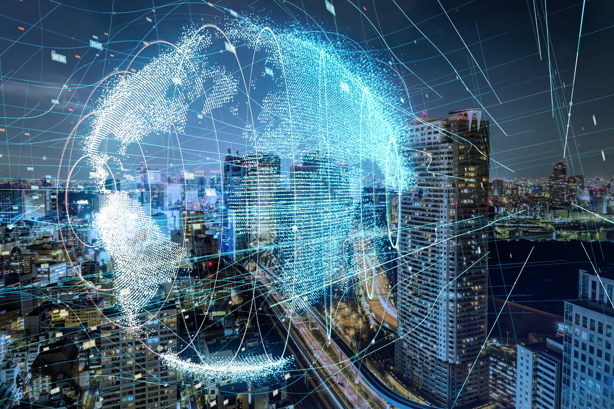 Global communication network concept