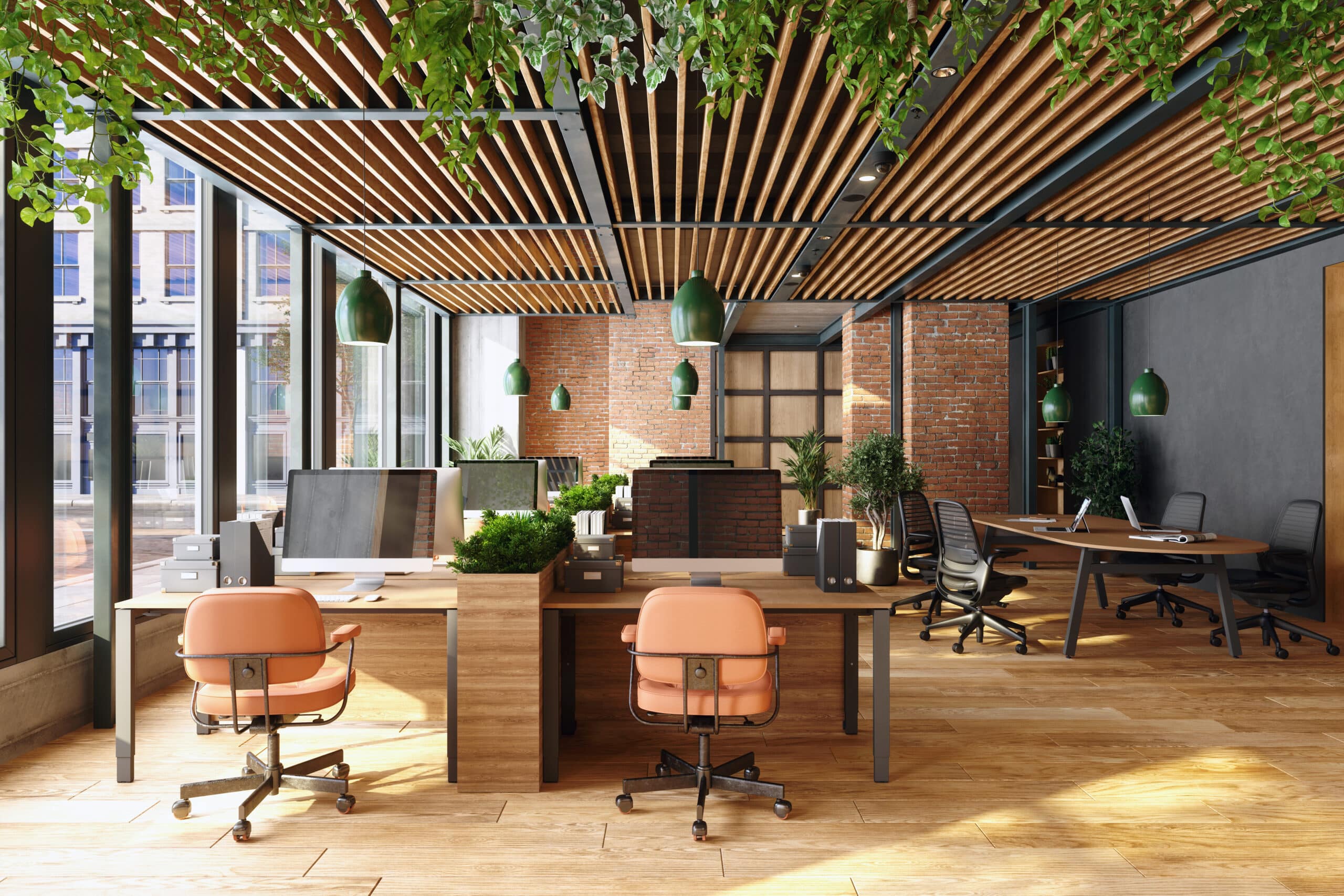 Modern open office representing commercial real estate workplace strategy consulting