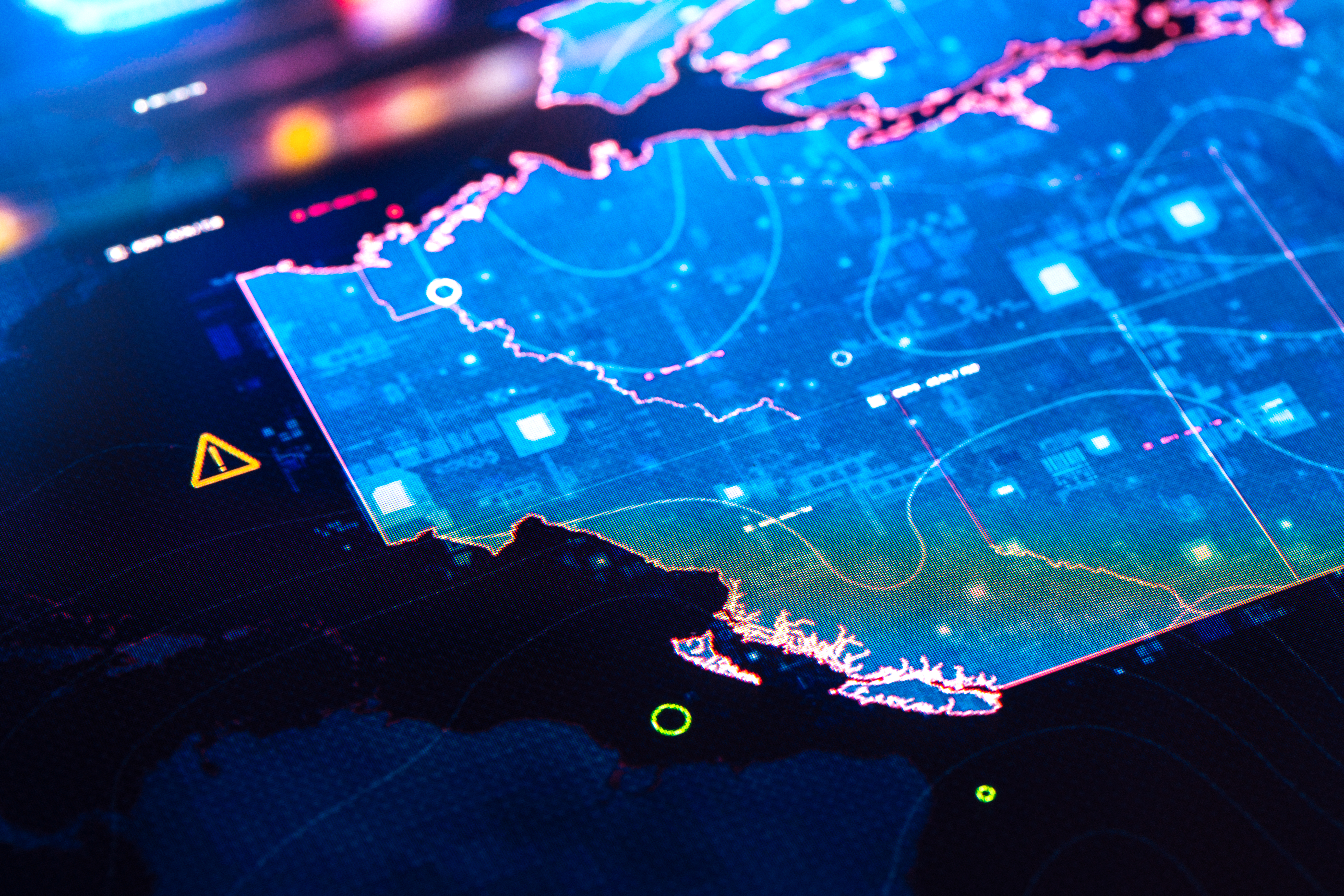 Digital display representing geospatial analytics consulting