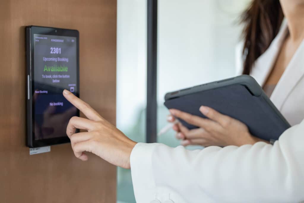 Two businesswomen discussing Proptech consulting