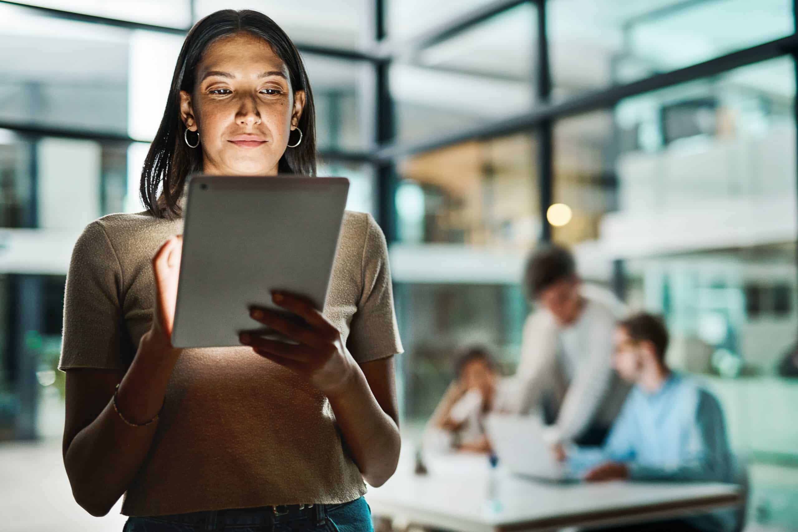 Shot of a businesswoman using a digital tablet