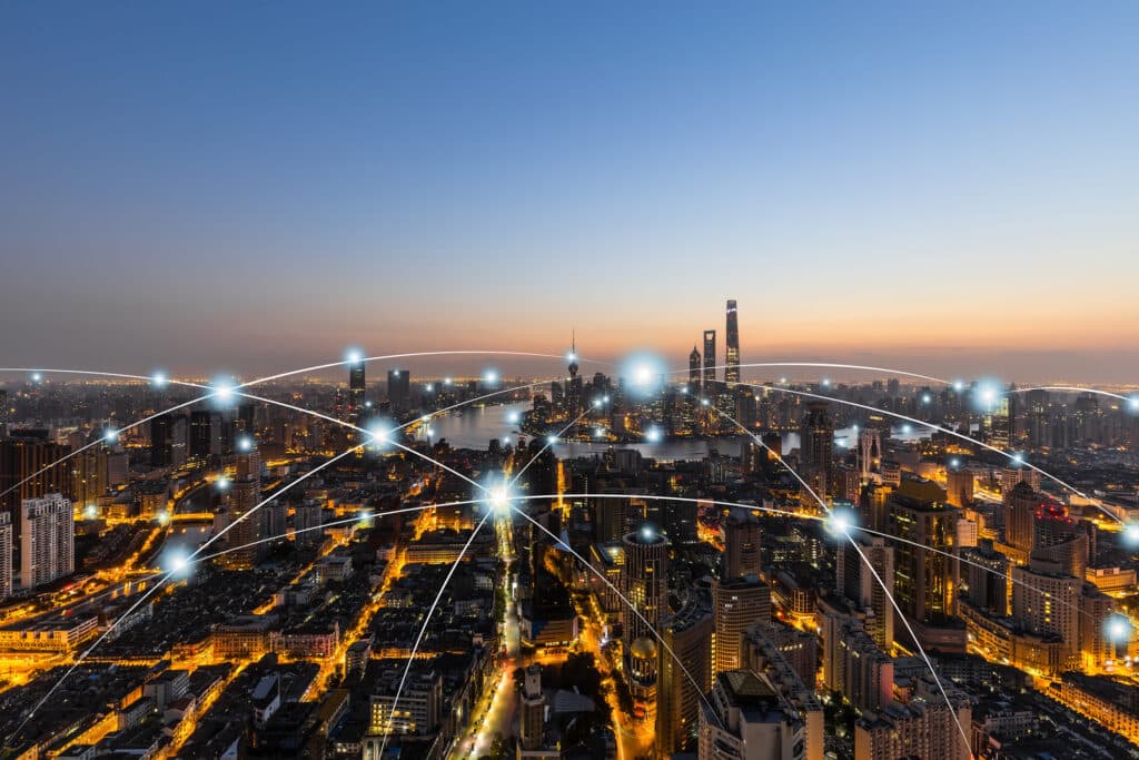 City network technology in Shanghai representing CRE Portfolio Intelligence