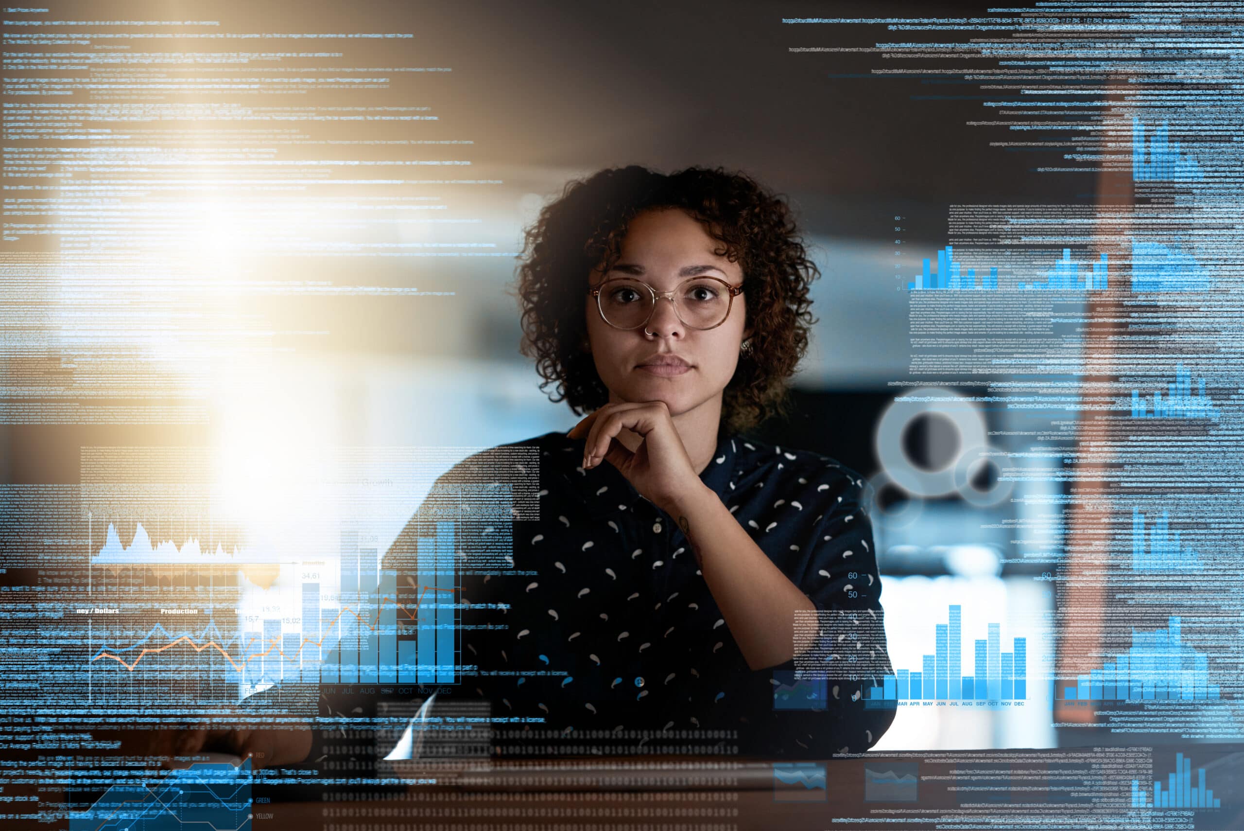 Shot of a programmer working on a computer code at night representing agentic ai consulting